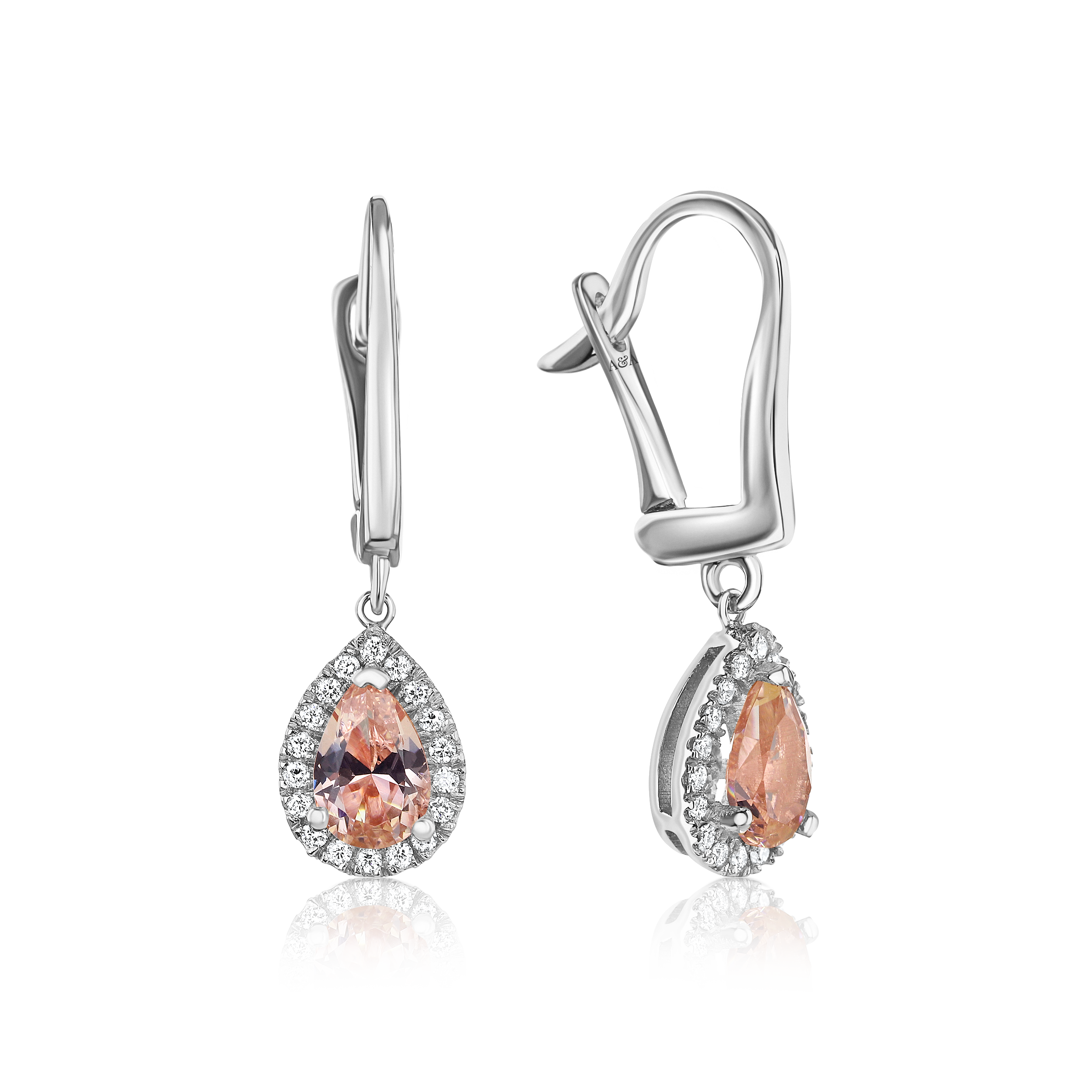 עגילי טיפה פינק (תלויים).